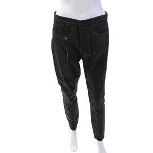 BLANKNYC Womens Button Fly High Rise Skinny Ankle Jeans Black Cotton Size 30